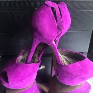 Fuchsia Sam Edelman Platform Heels